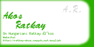 akos ratkay business card